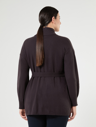 Cashmere cardigan - BROWN - Marina Rinaldi - 4