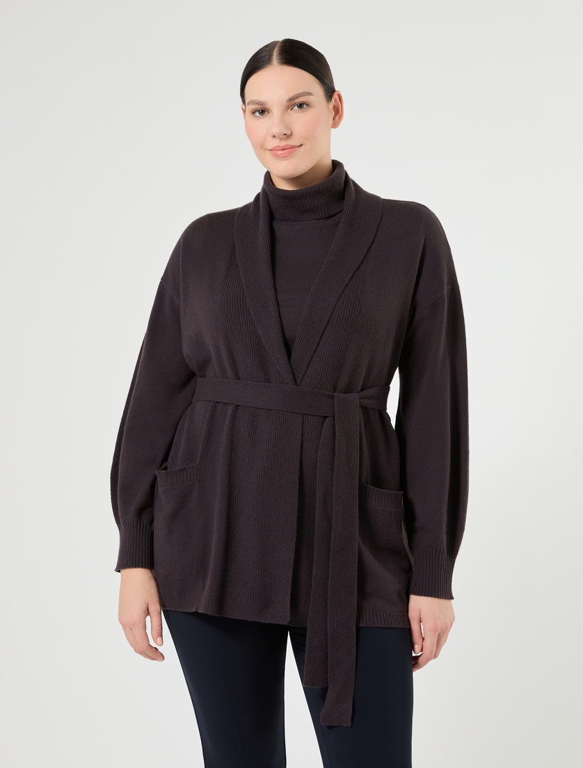 Cashmere cardigan - BROWN - Marina Rinaldi - 3
