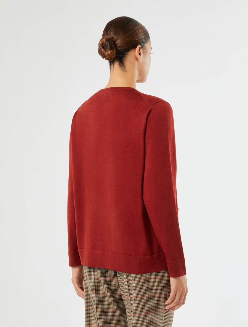 Wool cardigan - RED - Marina Rinaldi - 4