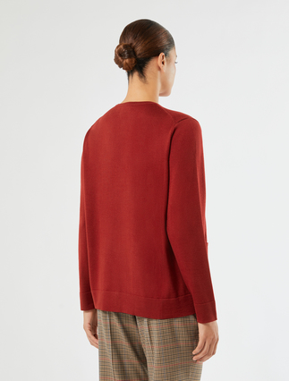 Wool cardigan - RED - Marina Rinaldi - 4