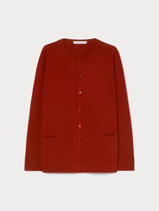 Wool cardigan - RED - Marina Rinaldi - 1
