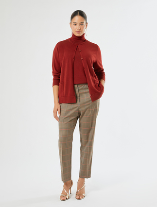 Wool cardigan - RED - Marina Rinaldi - 2