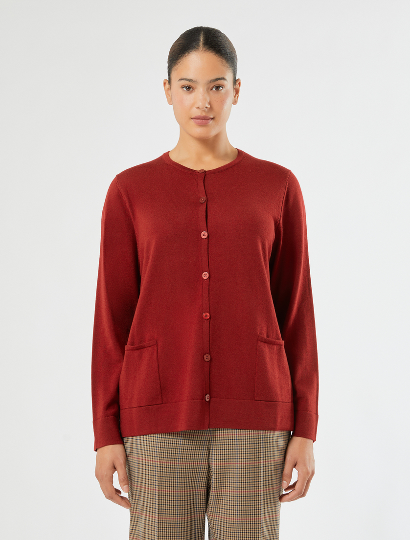 Wool cardigan - RED - Marina Rinaldi - 3