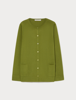 Wool cardigan - OLIVE GREEN