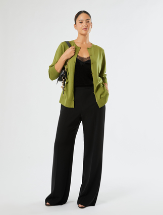 Wool cardigan - OLIVE GREEN