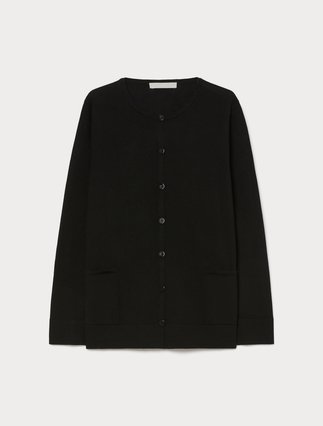 Wool cardigan - BLACK
