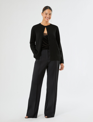 Wool cardigan - BLACK