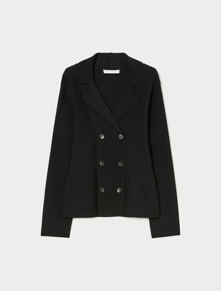 Viscose knit jacket - BLACK - Marina Rinaldi - 1