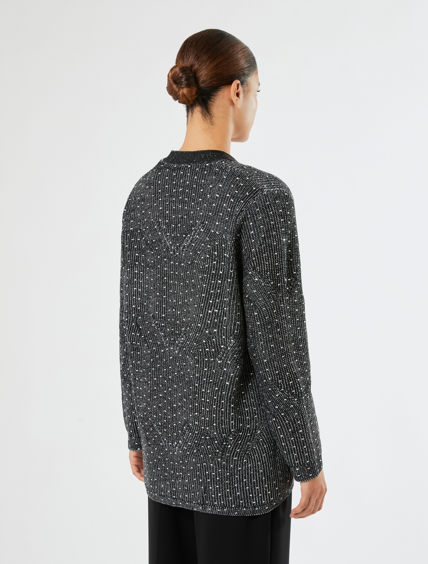 Rhinestone cardigan - BLACK WHITE - Marina Rinaldi - 4