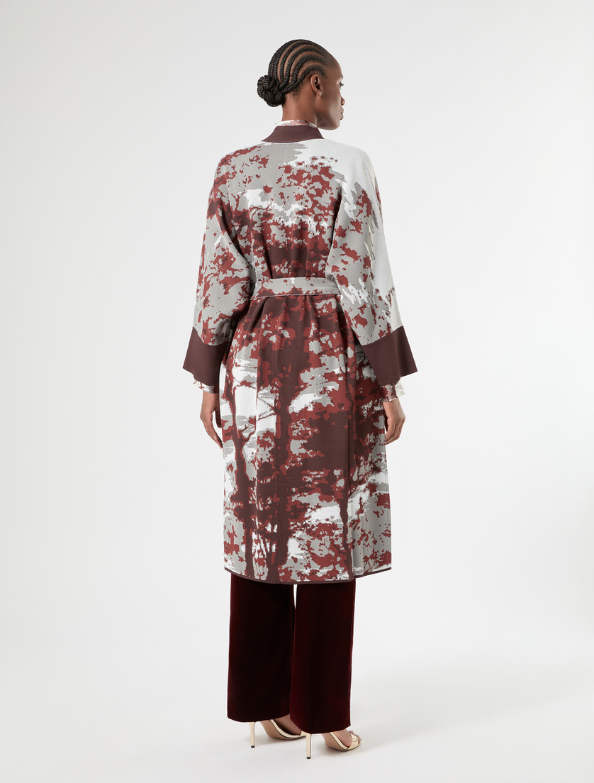 Jacquard cardigan - BRICK RED - Marina Rinaldi - 4