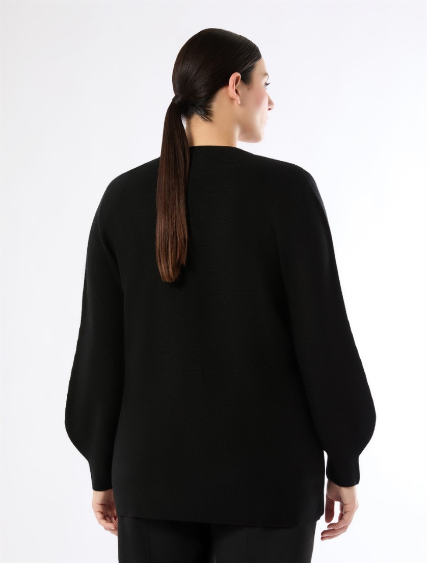 Pure cashmere cardigan - BLACK - Marina Rinaldi - 4