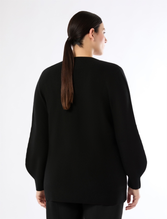 Pure cashmere cardigan - BLACK - Marina Rinaldi - 4