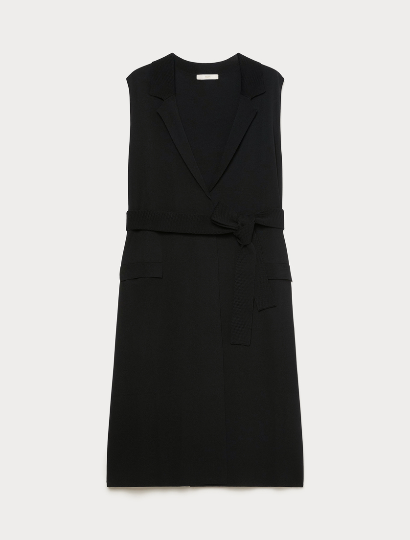 Gilet en viscose mate - NOIR - Marina Rinaldi