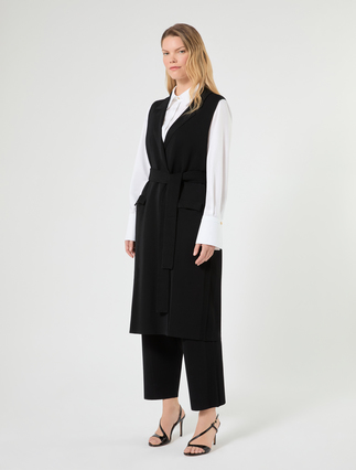 Gilet en viscose mate - NOIR - Marina Rinaldi - 3