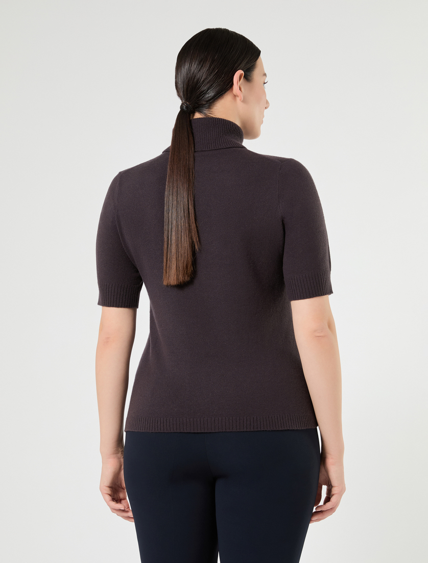 Cashmere polo-neck sweater - BROWN - Marina Rinaldi - 4