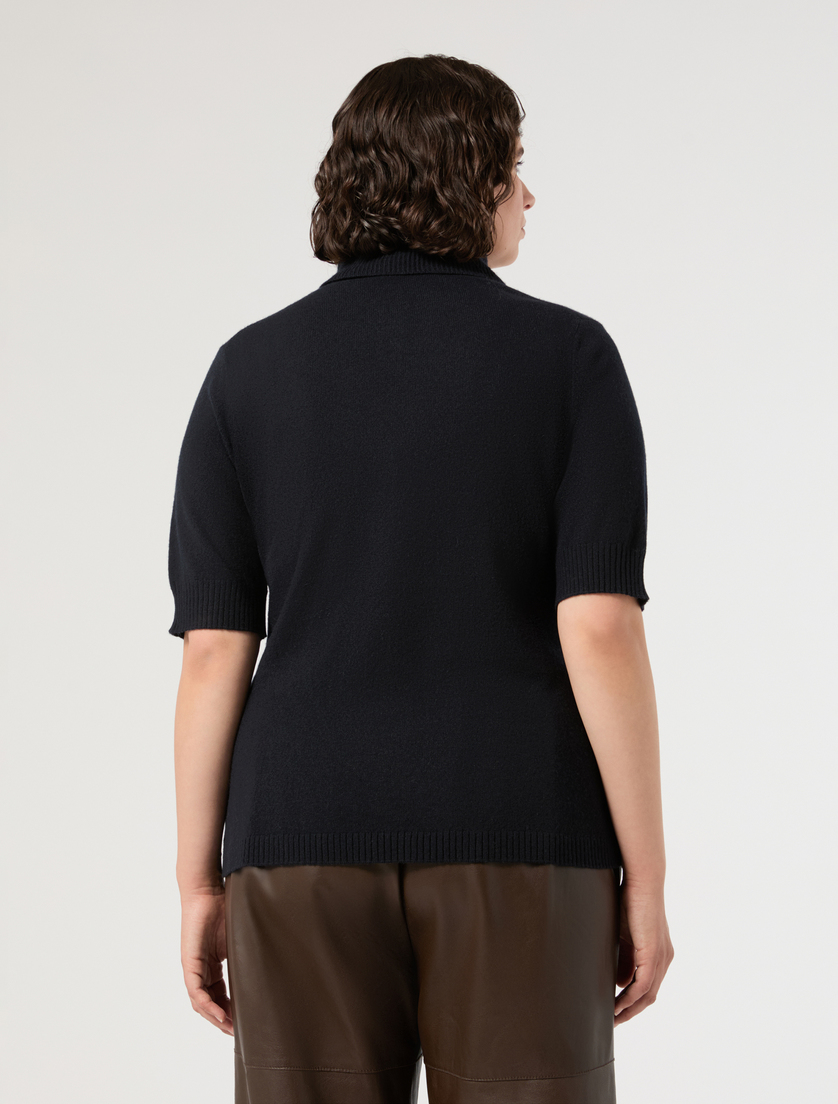 Rollkragenpullover aus Woll-Kaschmir-Strick - NACHTBLAU - Marina Rinaldi - 4