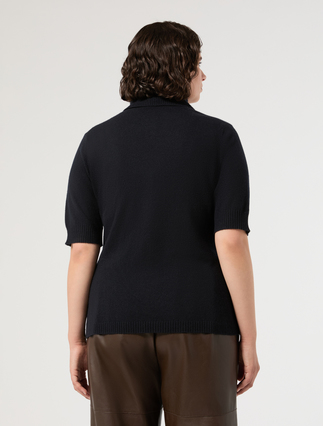 Rollkragenpullover aus Woll-Kaschmir-Strick - NACHTBLAU - Marina Rinaldi - 4