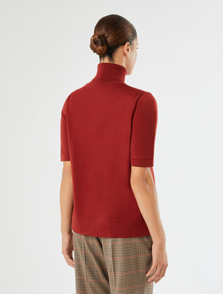 Wool polo-neck sweater - RED - Marina Rinaldi - 4