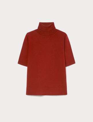 Wool polo-neck sweater - RED - Marina Rinaldi - 1