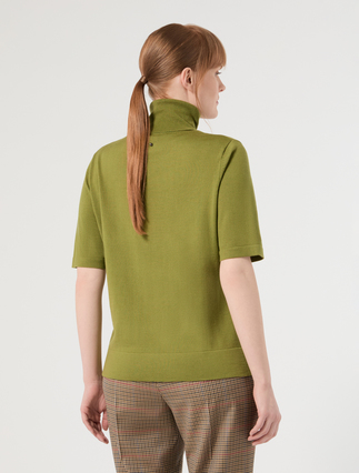 Wool polo-neck sweater - OLIVE GREEN - Marina Rinaldi - 4