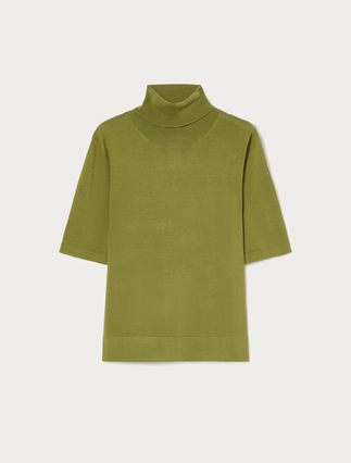 Wool polo-neck sweater - OLIVE GREEN - Marina Rinaldi - 1