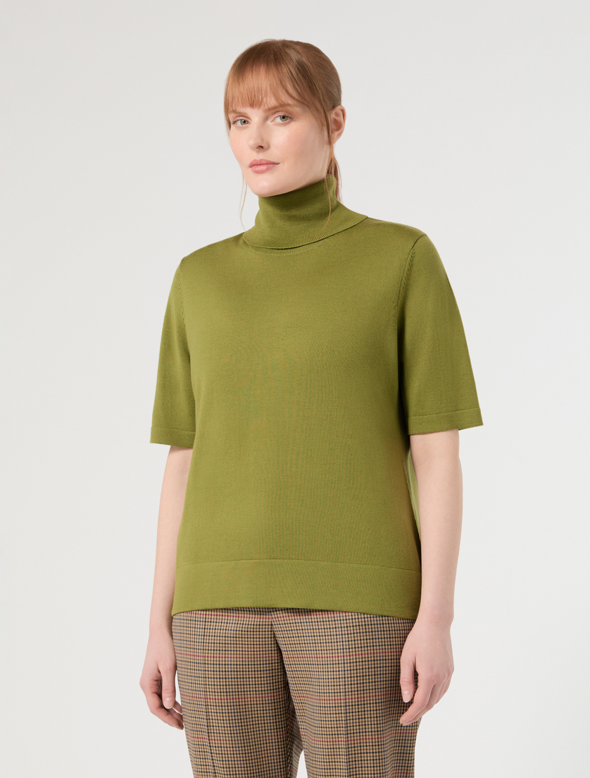 Wool polo-neck sweater - OLIVE GREEN - Marina Rinaldi - 3
