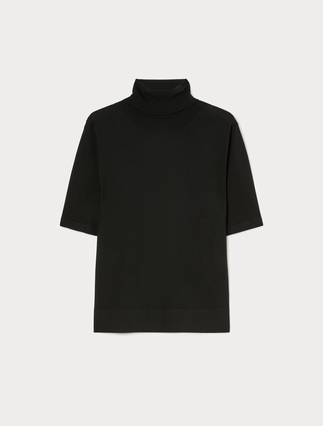 Wool polo-neck sweater - BLACK - Marina Rinaldi - 1