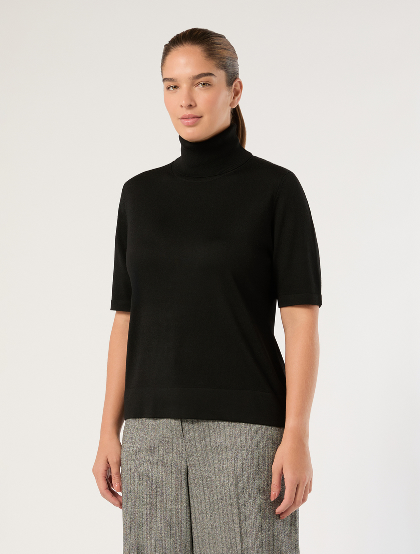 Wool polo-neck sweater - BLACK - Marina Rinaldi - 3