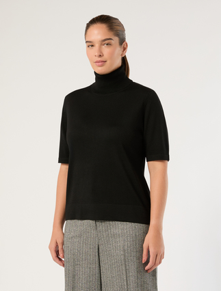 Wool polo-neck sweater - BLACK - Marina Rinaldi - 3