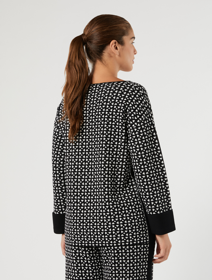 Pullover aus seidenmatter Viskose - SCHWARZWEISS - Marina Rinaldi - 4