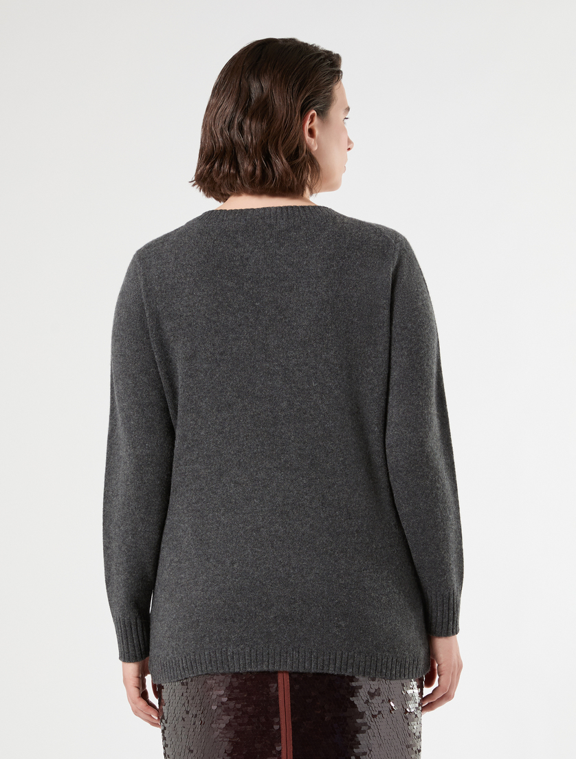 Sweter z kaszmiru - CIEMNOSZARY - Marina Rinaldi - 4