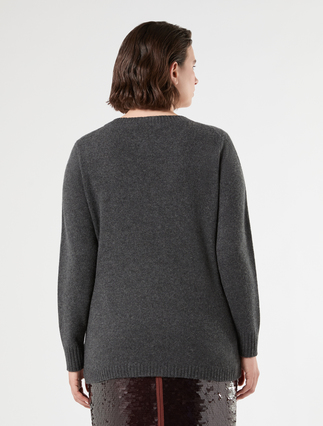 Sweter z kaszmiru - CIEMNOSZARY - Marina Rinaldi - 4