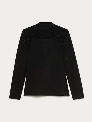 Embroidered viscose sweater - Marina Rinaldi