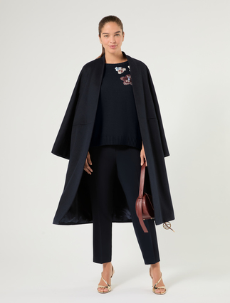 Patch-detail cotton sweater - MIDNIGHTBLUE - Marina Rinaldi - 2