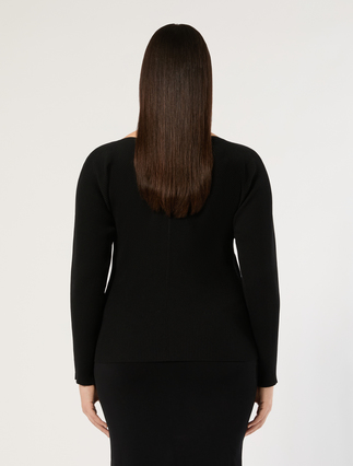 Stretch viscose sweater - BLACK - Marina Rinaldi - 4