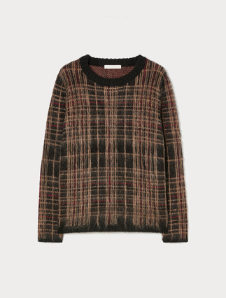 Jacquard mohair sweater - HAVANA BLACK - Marina Rinaldi - 1