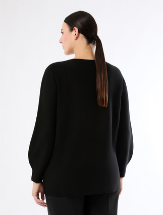 Pure cashmere sweater - BLACK - Marina Rinaldi - 4