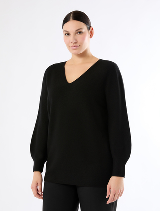 Pure cashmere sweater - BLACK - Marina Rinaldi - 3
