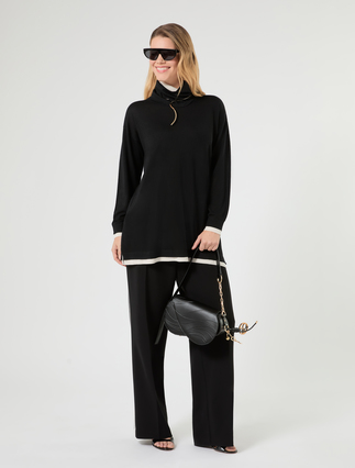 Pull en laine et cachemire avec col - Marina Rinaldi