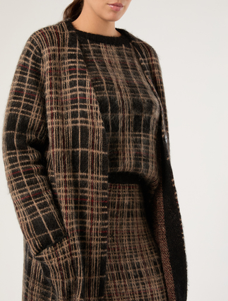 Jacquard mohair coat - HAVANA BLACK - Marina Rinaldi - 5