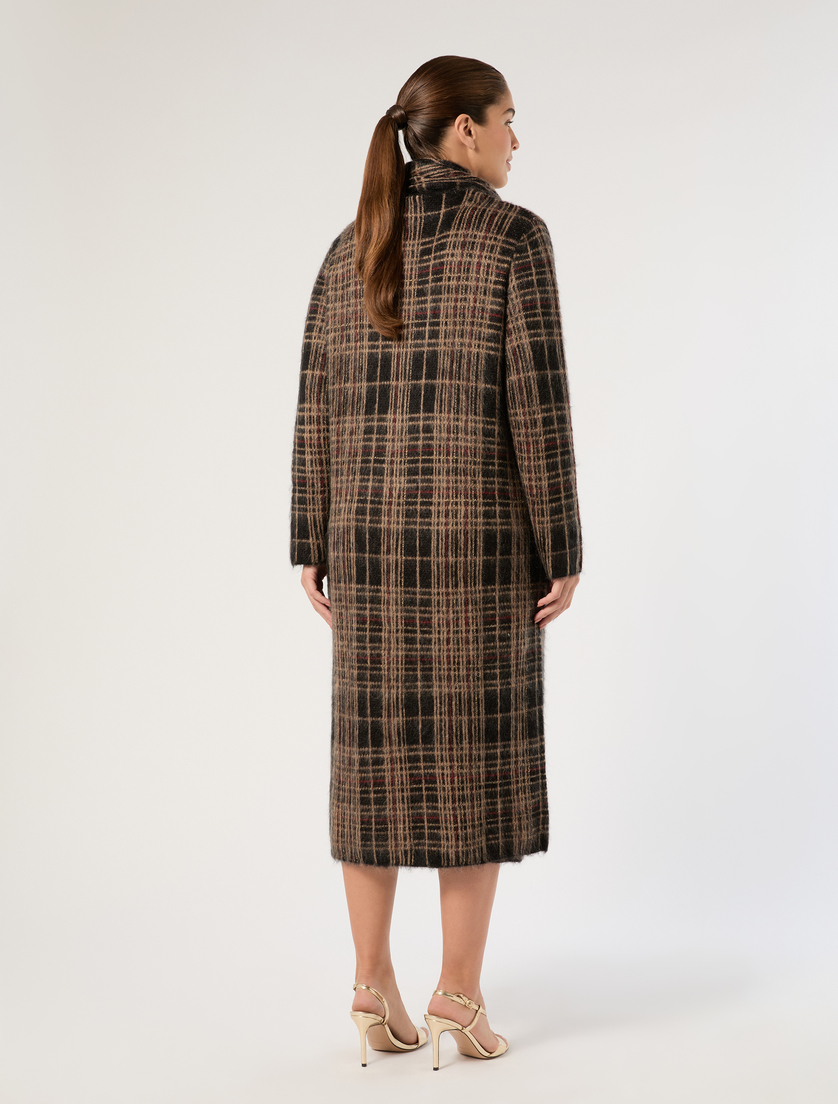 Jacquard mohair coat - HAVANA BLACK - Marina Rinaldi - 4