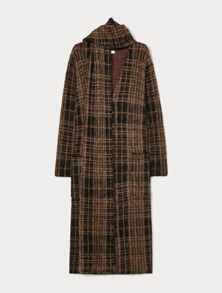 Jacquard mohair coat - HAVANA BLACK - Marina Rinaldi - 1