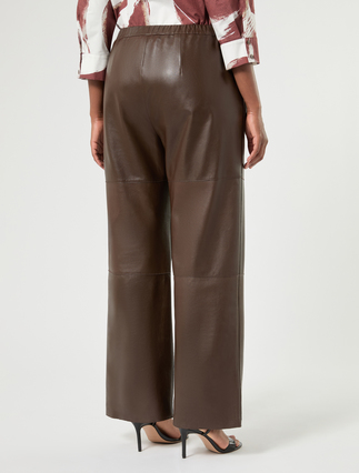 Leather trousers - CHOCOLATE - Marina Rinaldi - 4