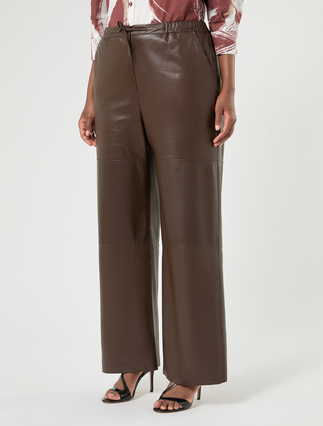 Leather trousers - CHOCOLATE - Marina Rinaldi - 3