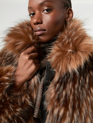 Chaqueta de textura suave - CAMEL - Marina Rinaldi - 5