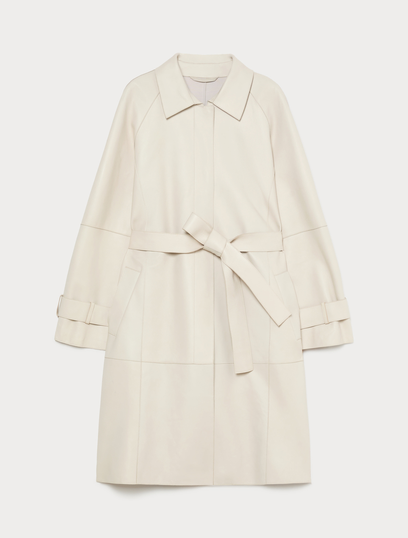 Nappa leather and jersey duster coat - ICE - Marina Rinaldi