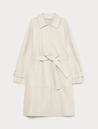 Nappa leather and jersey duster coat - Marina Rinaldi