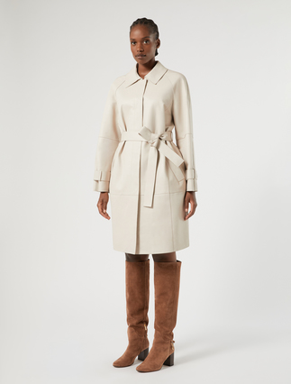 Nappa leather and jersey duster coat - ICE - Marina Rinaldi - 3