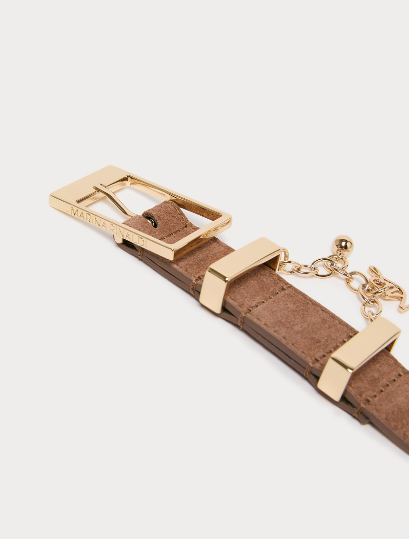 Suede belt - BROWN - Marina Rinaldi - 3