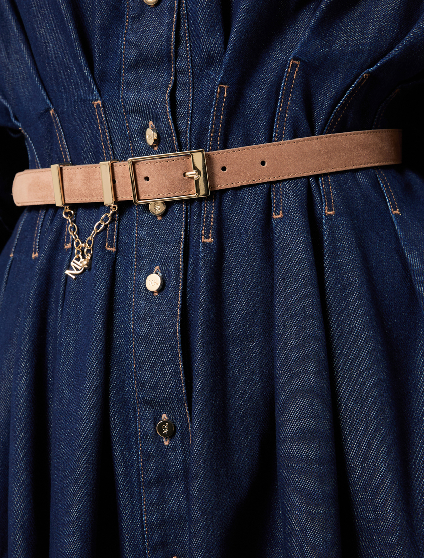 Suede belt - BROWN - Marina Rinaldi - 4